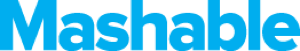 Mashable logo in light blue text
