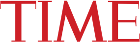 Time Magazine logo in red text