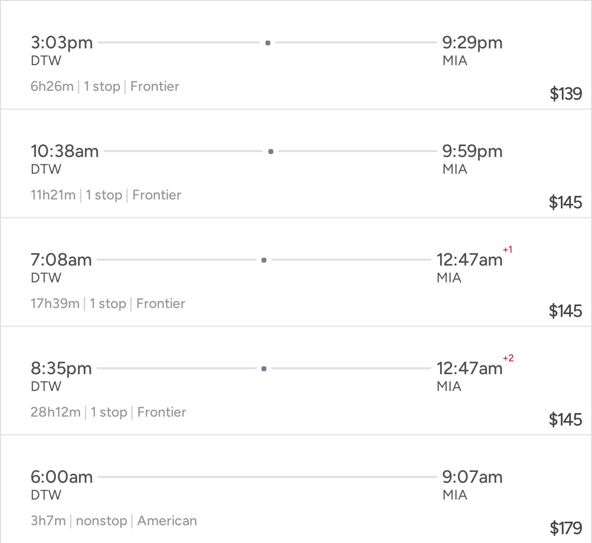 $124 Flights from DTW to MIA on Fri, Jul 24