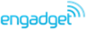 Engadget logo in light blue text